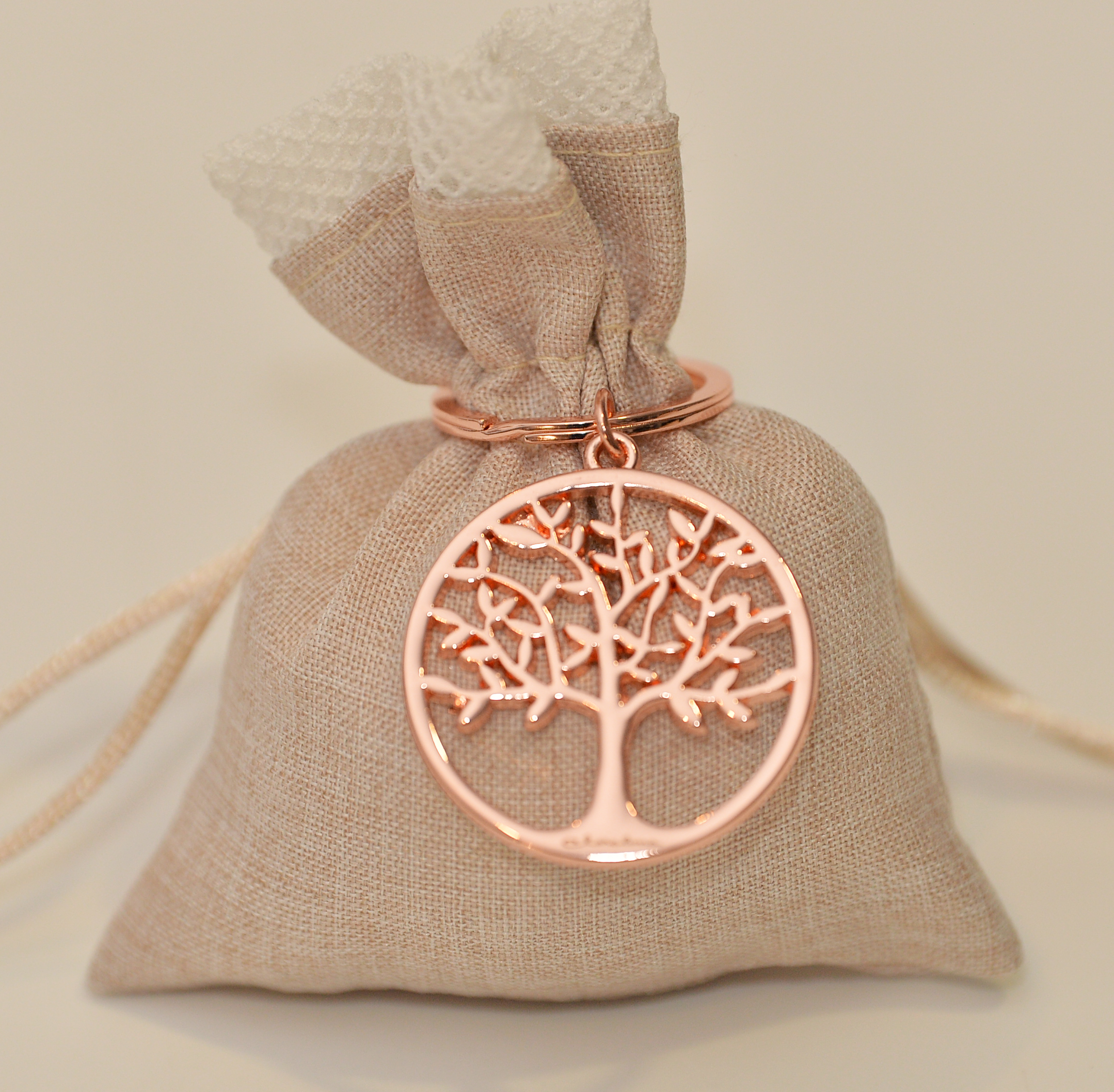 Portachiavi Albero della vita Oro Rosa