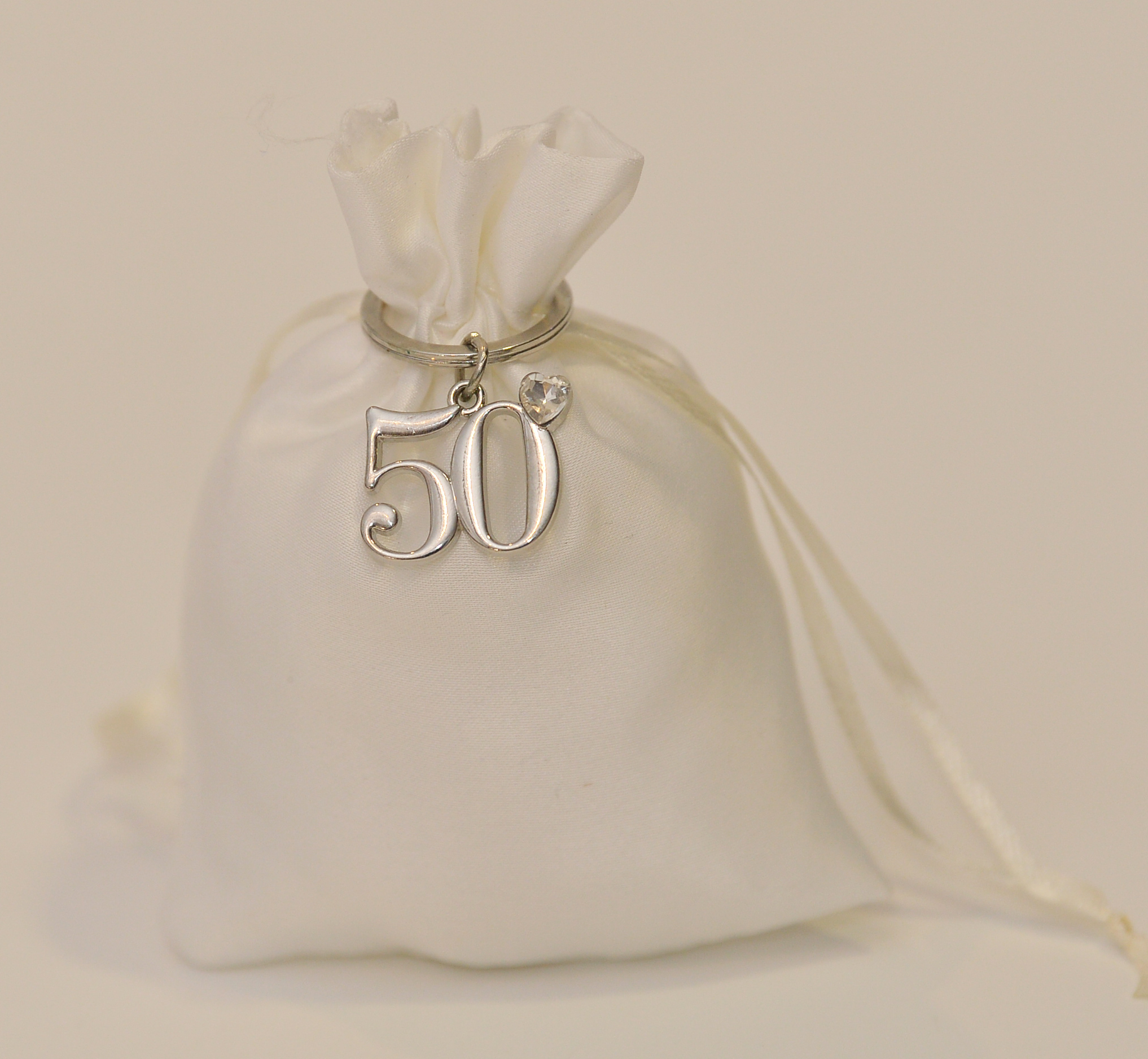 Portachiavi 50 Claraluna argento